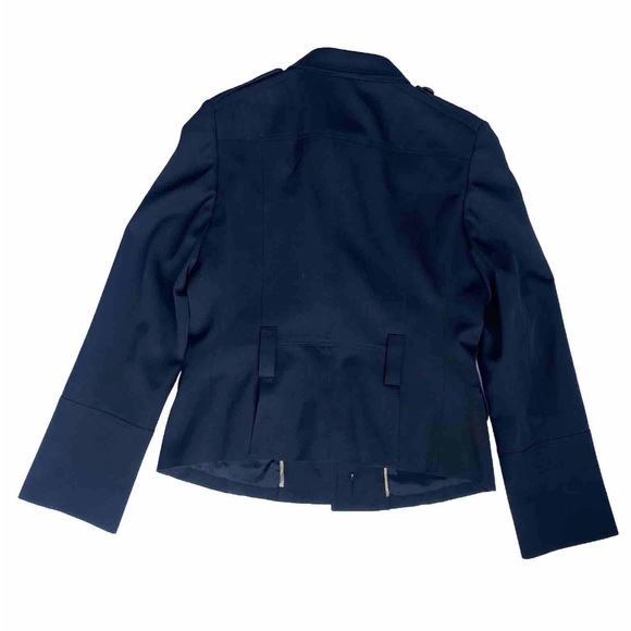 BURBERRY LONDON Black 100% Wool Collared Longsleeve Blazer Jacket Size US 6 - Picture 4 of 10